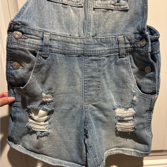 No Boundaries Light Blue Denim Overalls - Picture 3 of 3